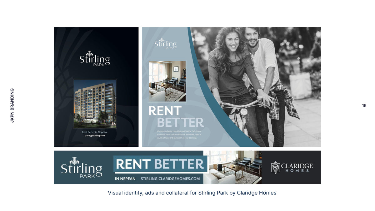 Stirling Park by Claridge visual identity, advertising and collateral by Jackpine.