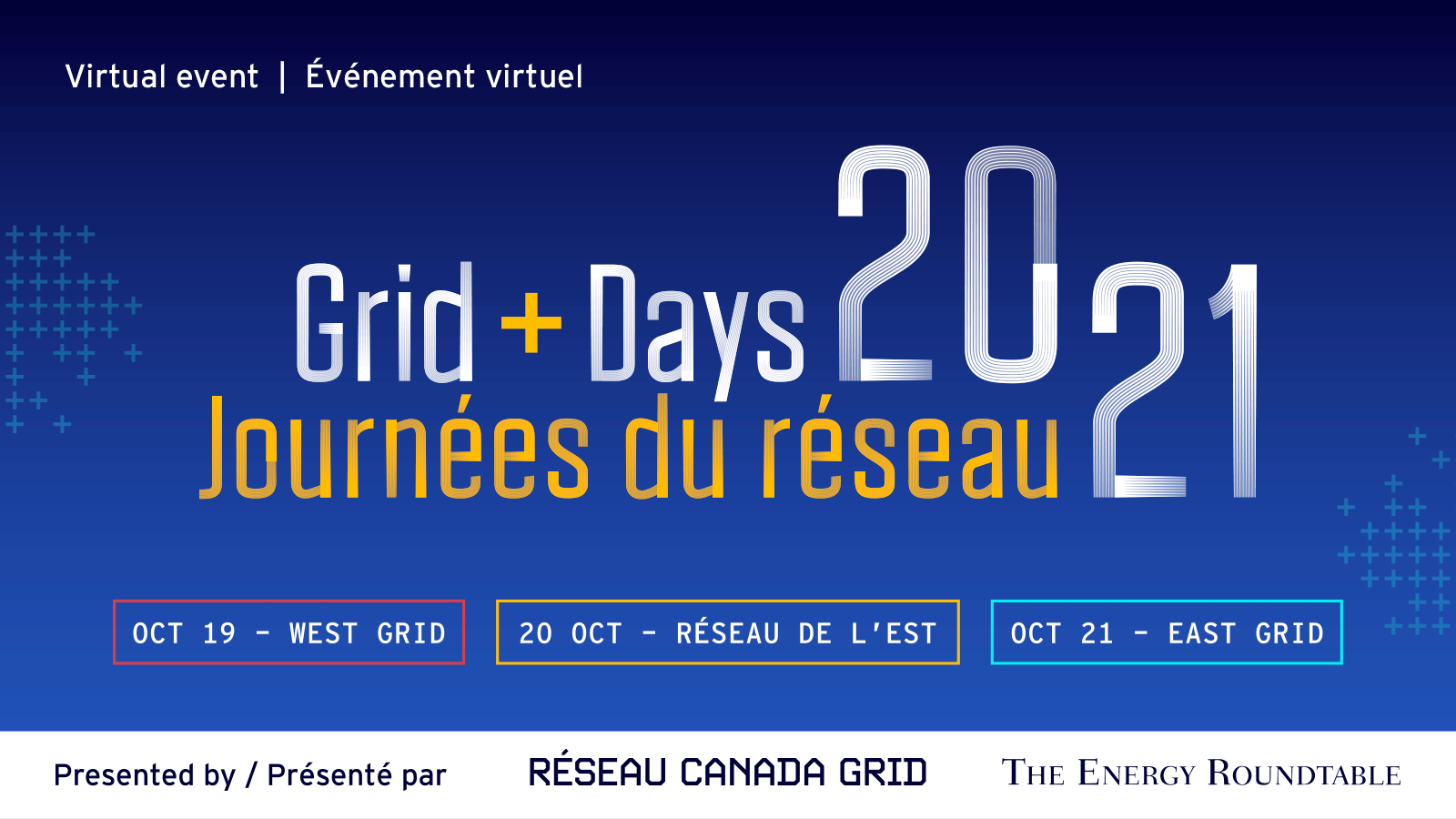 Bilingual Grid + Days event graphics by Jackpine for Réseau Canada Grid.