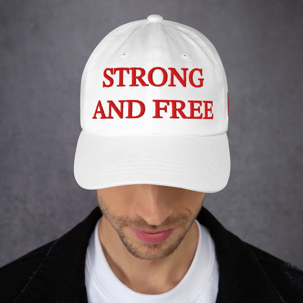 Strong and Free Hat (White)