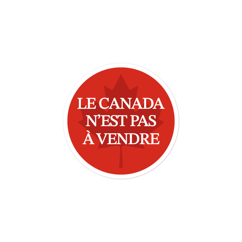 Le Canada n’est pas à vendre Sticker (Red Round)