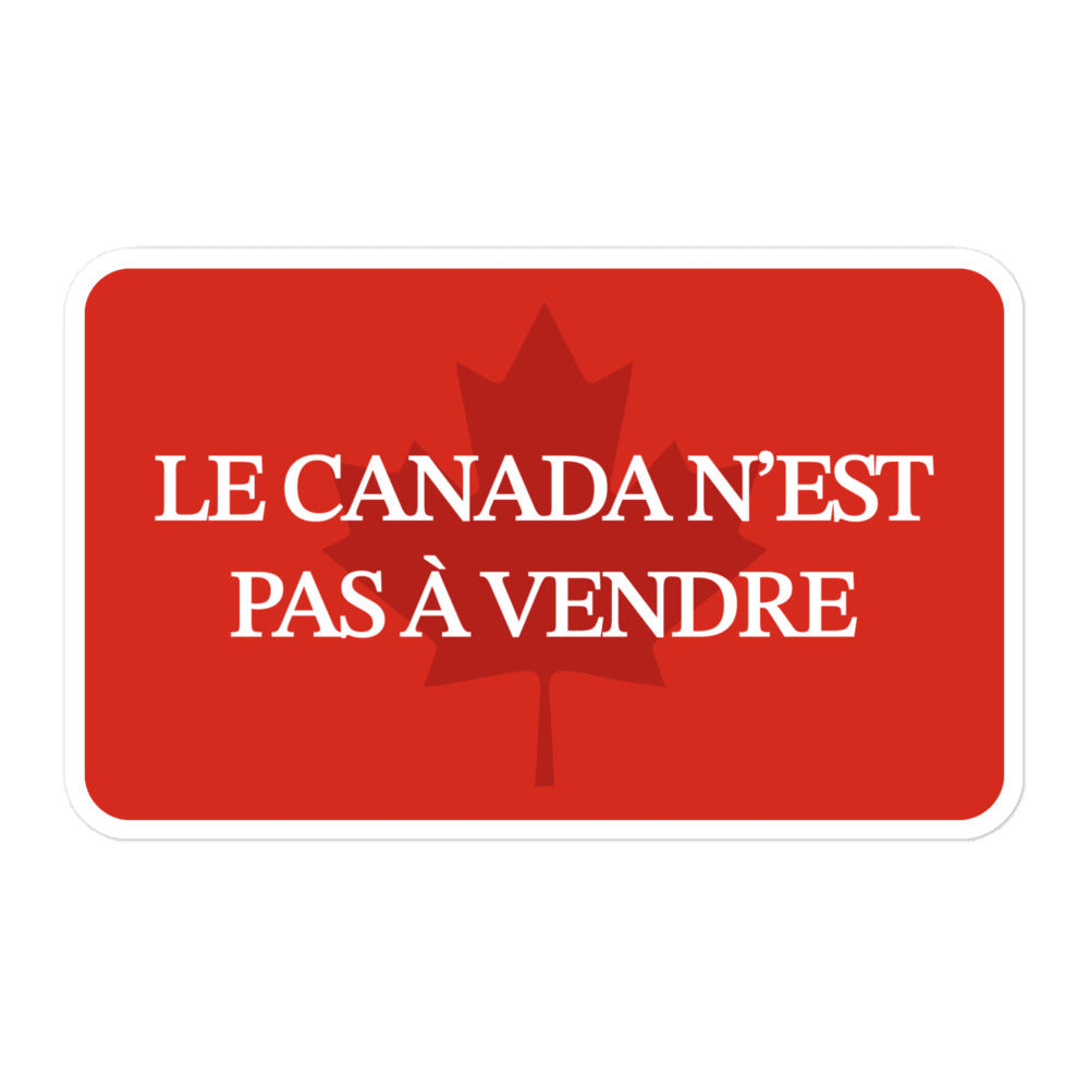 Le Canada n’est pas à vendre Sticker (Red)